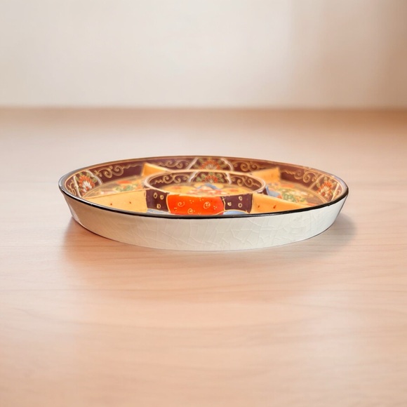 Vintage Japanese Satsuma Pottery Divided Serving Plate Geisha Platter - Picture 11 of 17